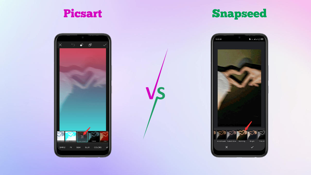 Picsart vs. Snapseed: Filter Effects