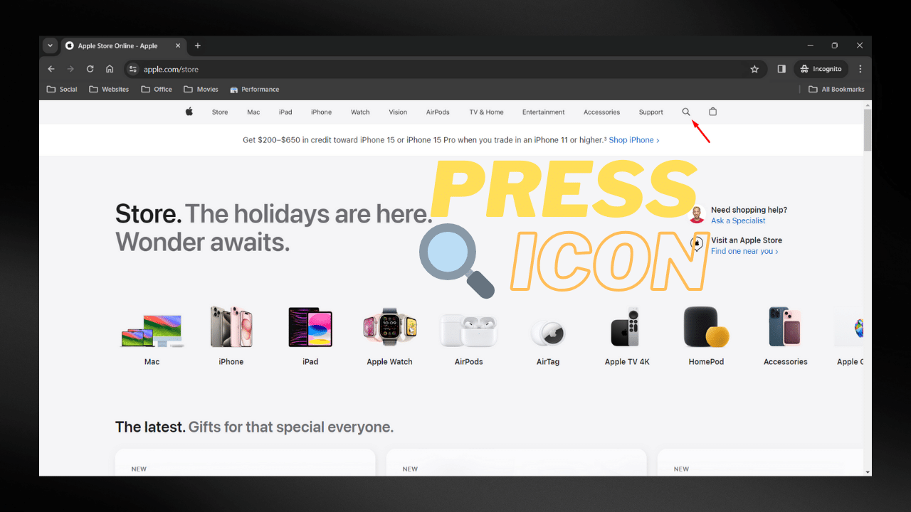 Press Q icon